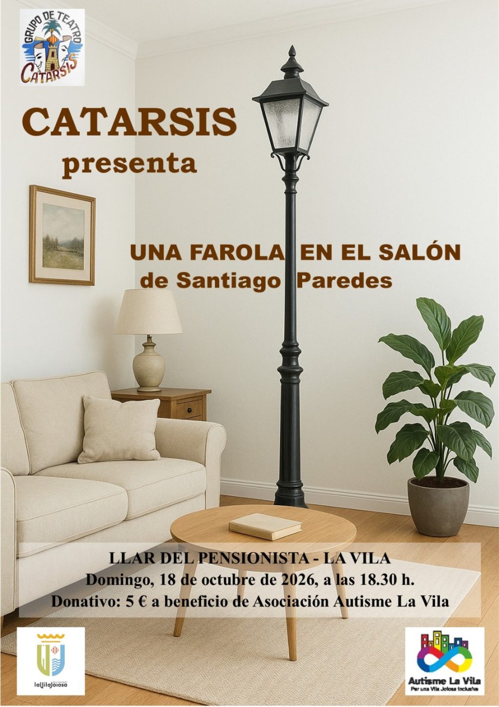 Cartel Una farola en el salón - Catarsis