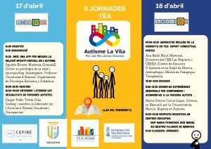 Tríptic amb les ponències de les II Jornades TEA